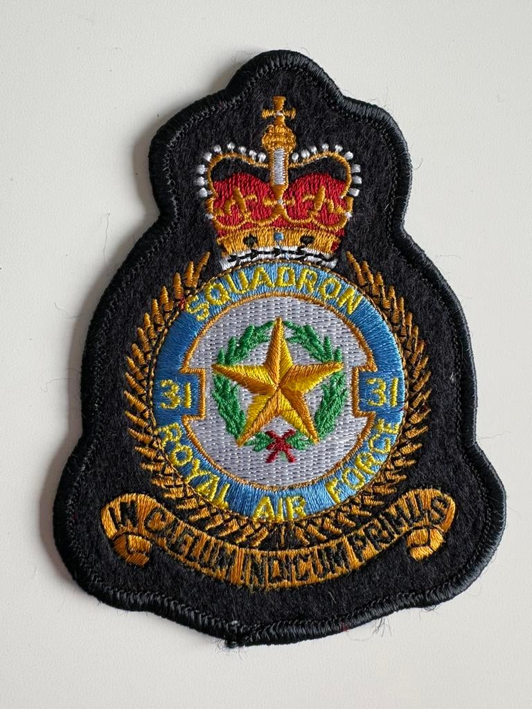RAF 31 squadron patch, Verzamelen, Militaria | Algemeen, Ophalen of Verzenden, Luchtmacht, Engeland, Embleem of Badge