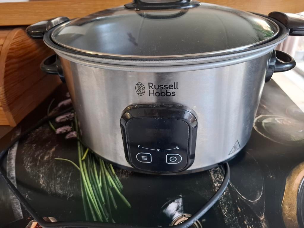 Russell Hobbs Slowcooker - Zilver, Witgoed en Apparatuur, Slowcookers, Ophalen of Verzenden, Vaatwasmachinebestendig, Gebruikt