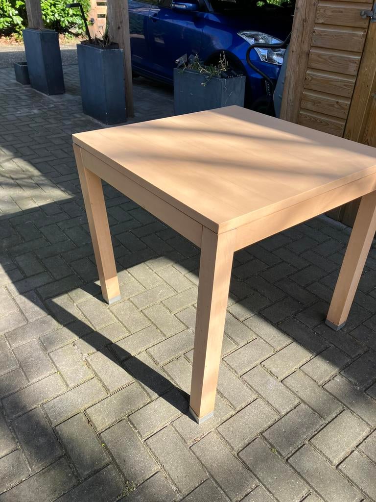 Tafeltje eettafel 80x80x77 massief, Ophalen, Zo goed als nieuw, Rechthoekig, 50 tot 100 cm