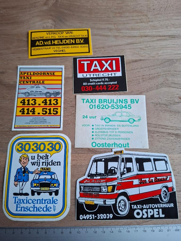 Stickers taxi centrales, Ophalen of Verzenden, Zo goed als nieuw, Auto of Motor