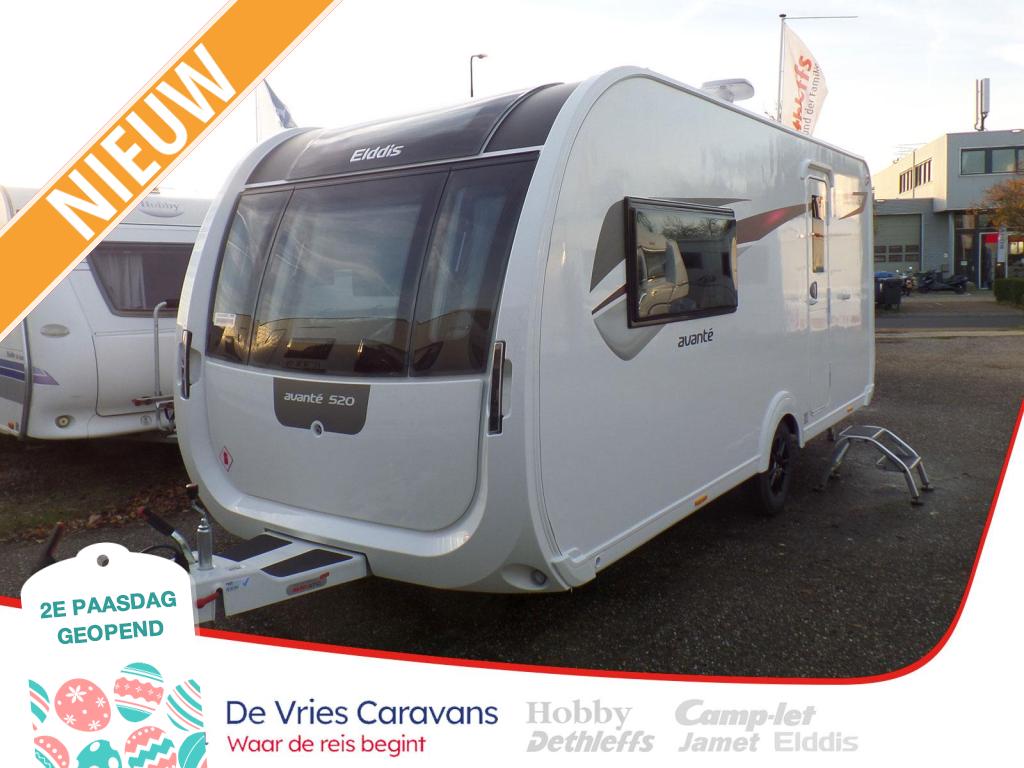 Elddis Avante 520 Verbouwings actie!, Dwarsbed, Standaardzit, Elddis, Tot en met 2