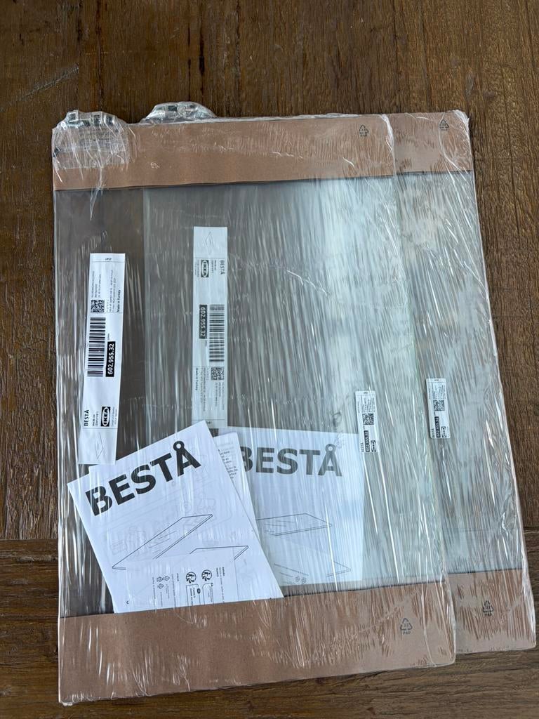 Bestå glasplaat 2stuks, Ophalen, Met plank(en), Nieuw, 50 tot 100 cm