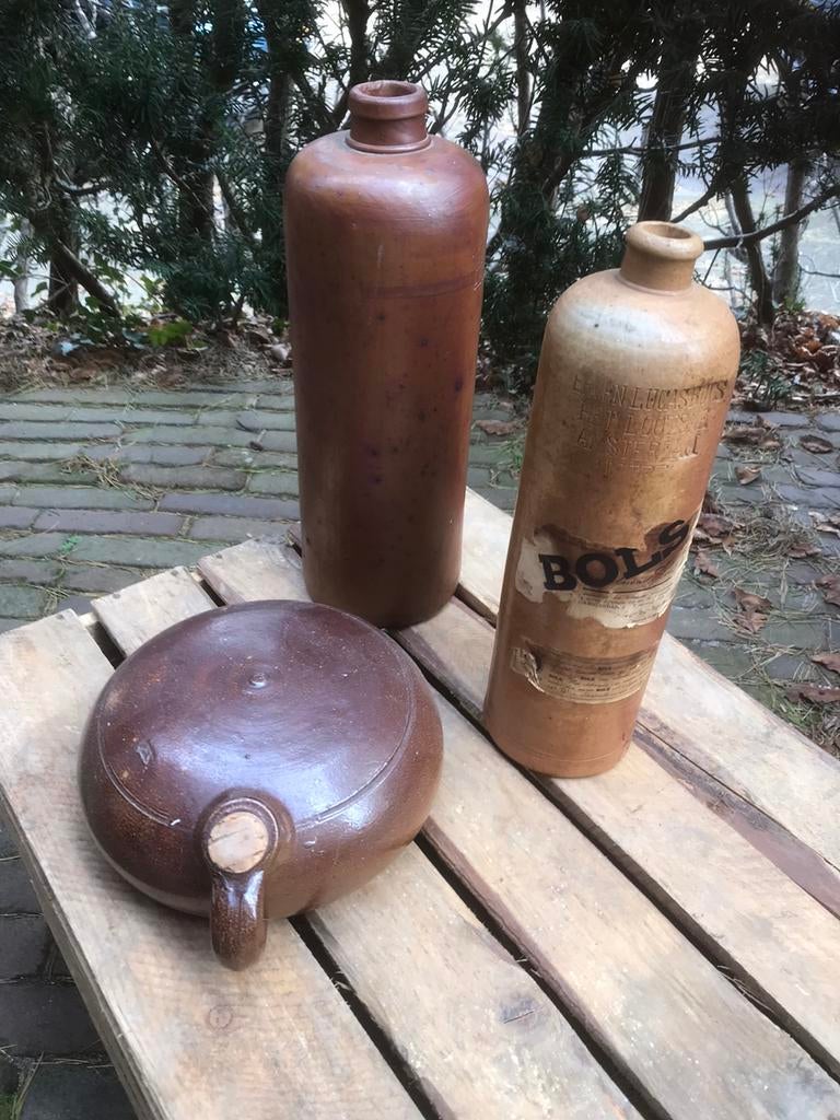 Antieke kruiken Amsterdam 33 cm hoog 19 cm diameter, Ophalen of Verzenden