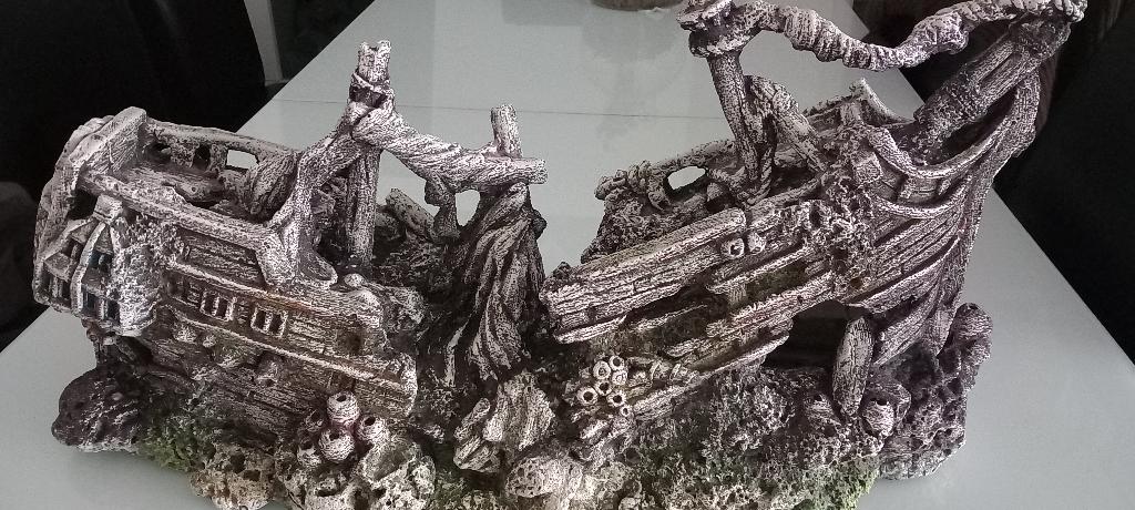 Groot Mooie Schip Ornament/Sierelement, Lengte 63cmH30 B25cm, Dieren en Toebehoren, Vissen | Aquaria en Toebehoren, Ophalen, Zo goed als nieuw