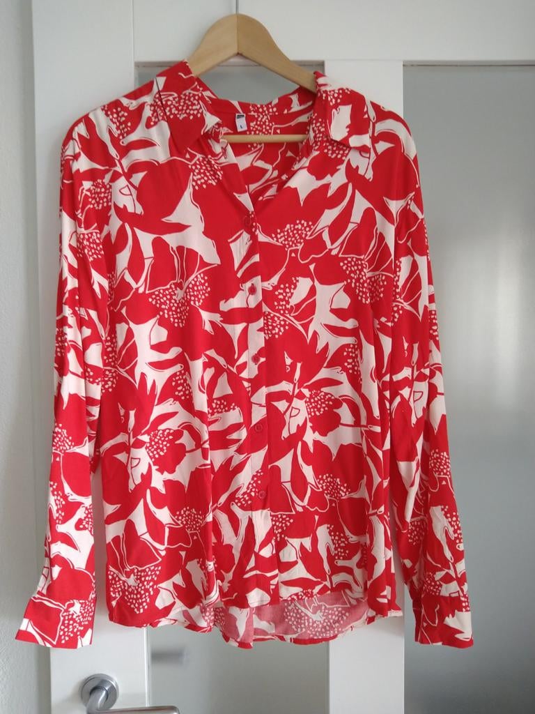 Rood-witte blouse * Hema * L, Kleding | Dames, Maat 42/44 (L), Nieuw, Ophalen of Verzenden, Hema
