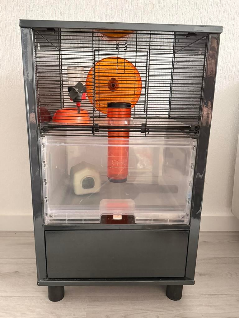 Omlet Qute hamsterkooi hamsterhok met voer en zaagsel, Minder dan 75 cm, Zo goed als nieuw, Ophalen, Minder dan 60 cm