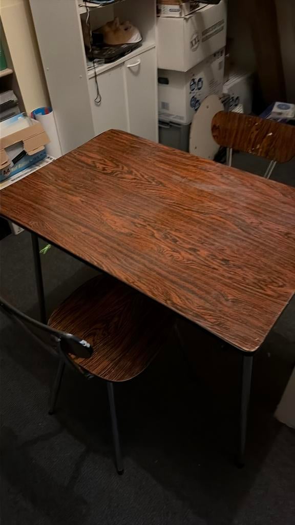 Formica set tafel met 2 stoelen, Antiek en Kunst, Ophalen