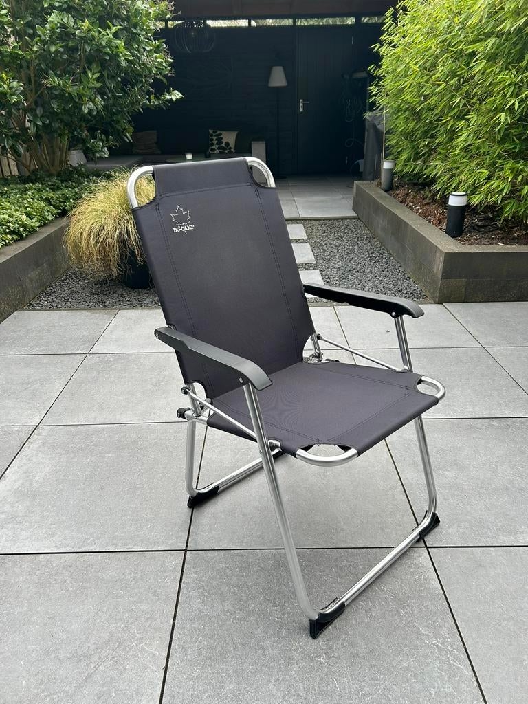Bo-Camp klapstoel antraciet, Caravans en Kamperen, Ophalen, Zo goed als nieuw, Campingstoel