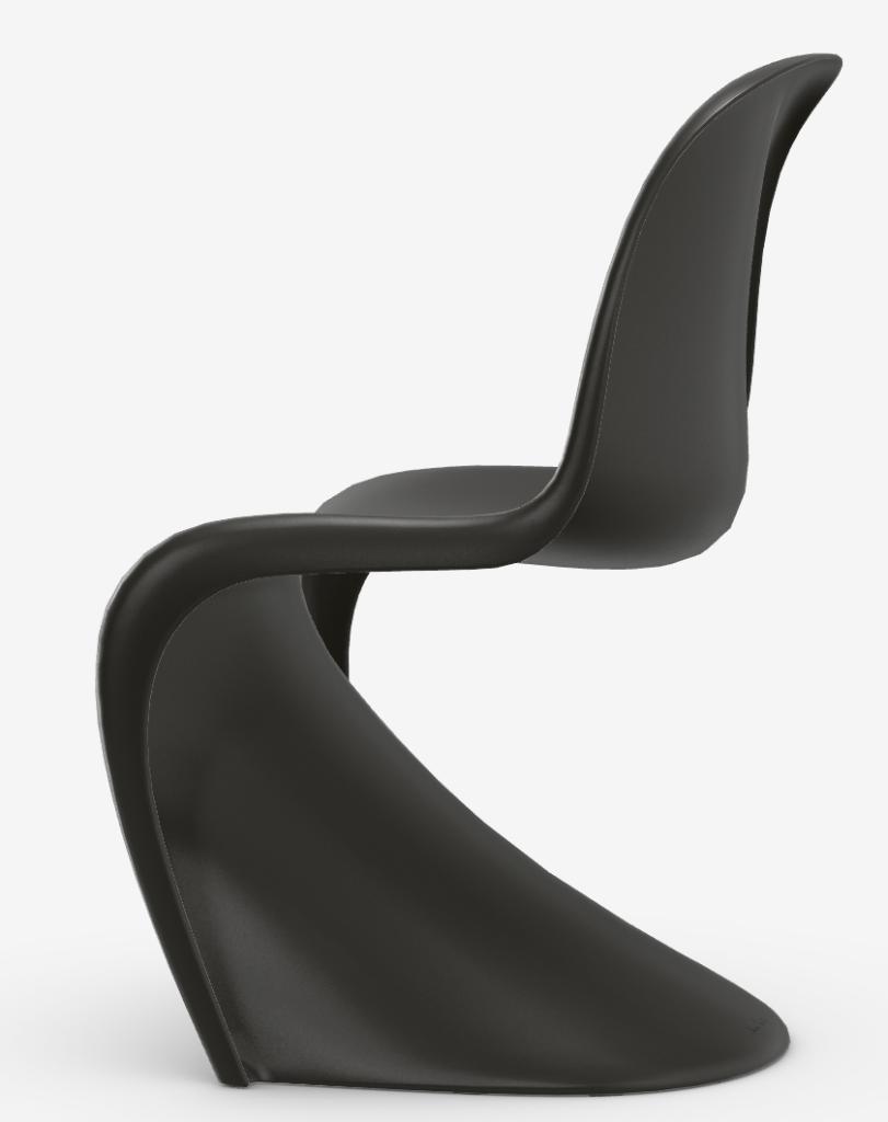 Vitra Panton eetkamerstoel, Ophalen, Kunststof, Zwart, Design