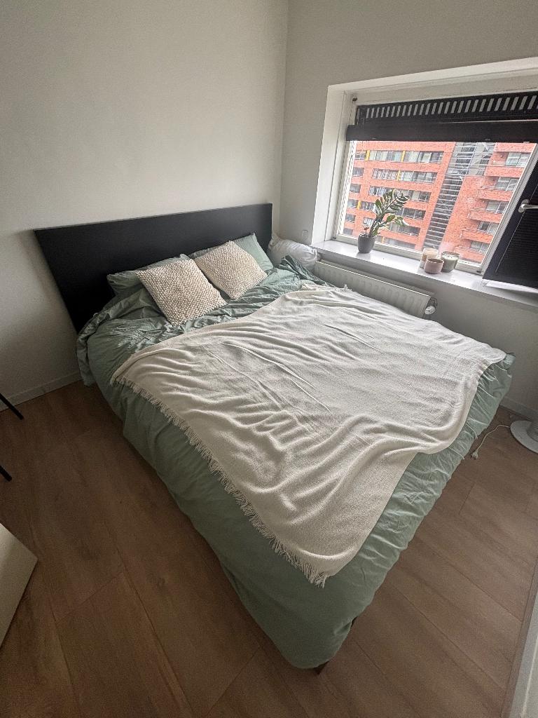 Malm bed IKEA, Ophalen, Gebruikt, Zwart, Tweepersoons