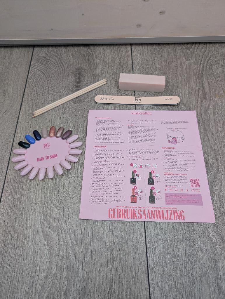 Pink Gellac Manicure Set, Gebruikt, Overige kleuren, Ophalen of Verzenden, Handen en Nagels