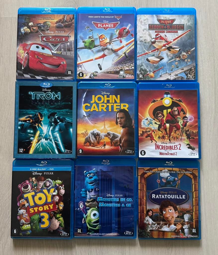 Blu Ray | 9x Walt Disney Films op Blu-Ray | €4 per Blu-ray, Ophalen of Verzenden, Gebruikt, Tekenfilms en Animatie