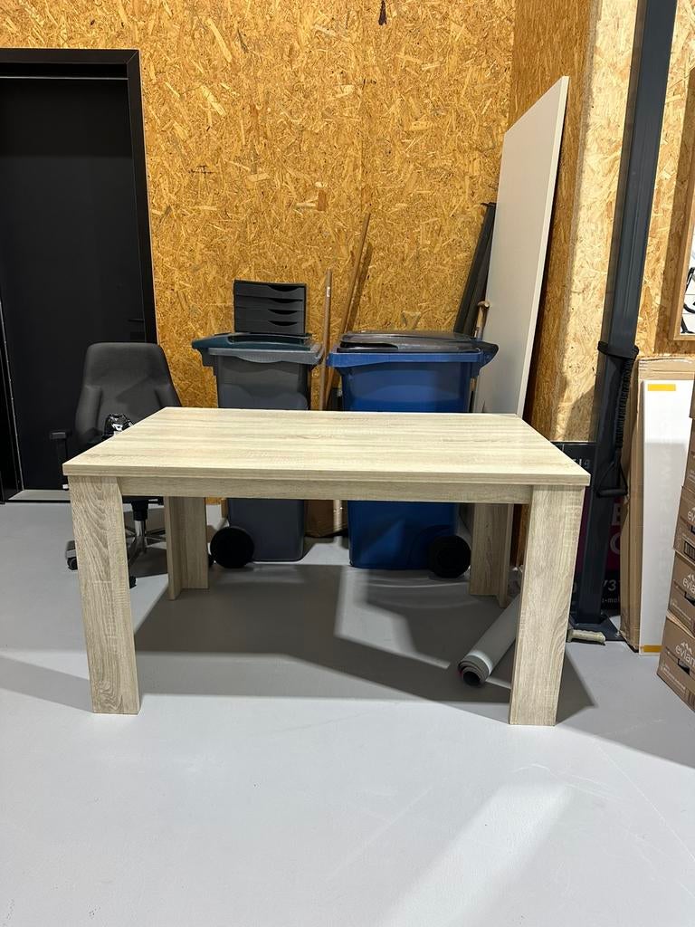 Mooie eettafel tafel inboedel eiken fineer 4-6 personen, Ophalen, 100 tot 150 cm, 50 tot 100 cm, Modern