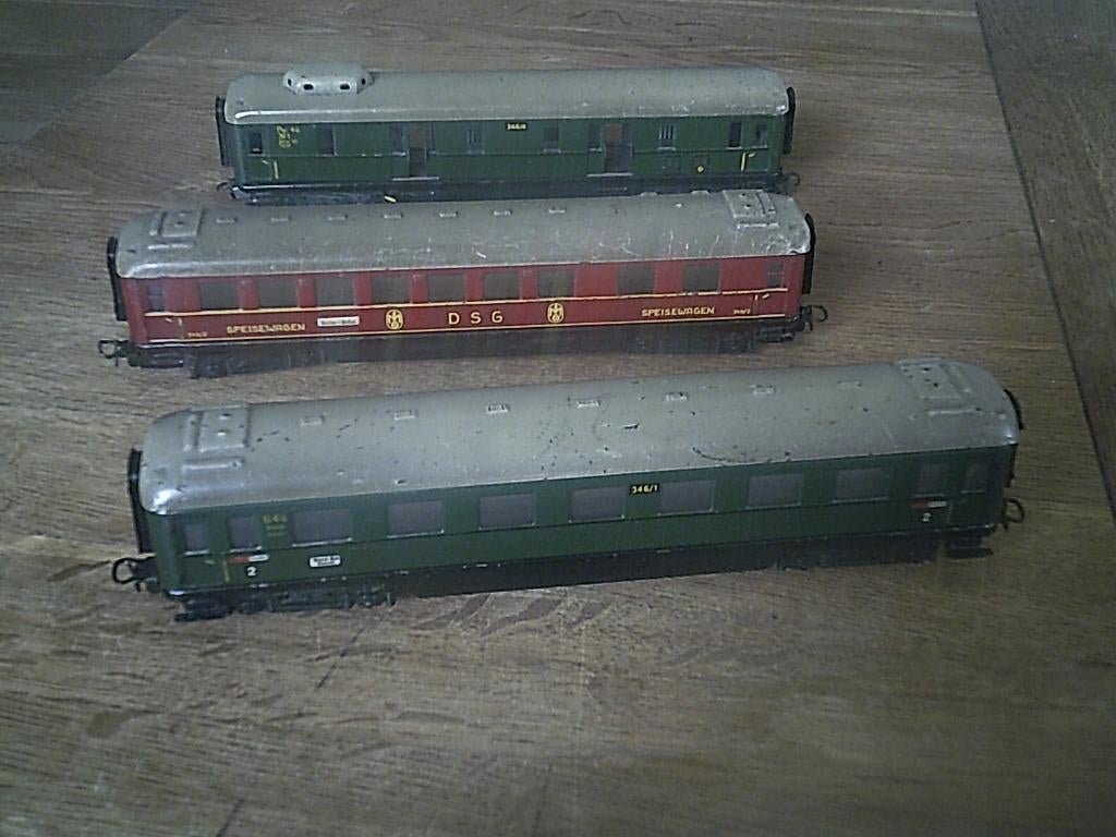 Marklin HO 3 rijtuigen 346 serie 4006/4008/4012 verlichting, Wisselstroom, Ophalen of Verzenden, Märklin, Nieuw