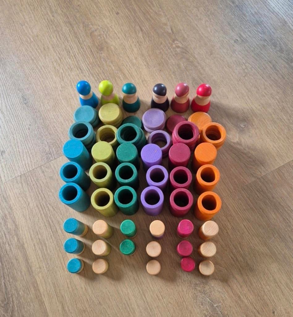 Grapat lo met ringen, munten en poppetjes, Kinderen en Baby's, Speelgoed | Houten speelgoed, Ophalen of Verzenden