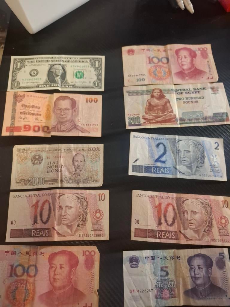 Buitenlands geld: biljetten uit diverse landen, Ophalen of Verzenden, Overige landen, Los biljet