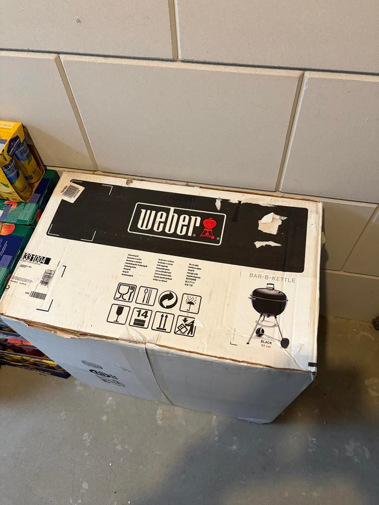 Weber Bar-B-Kettle Houtskoolbarbecue Zwart 57 cm, Ophalen, Nieuw