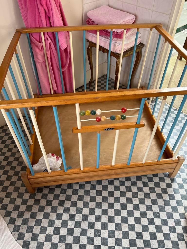 Vintage Kinderbox van Kibofa met kralenframe, Kinderen en Baby's, Ophalen, Gebruikt, Vierkant