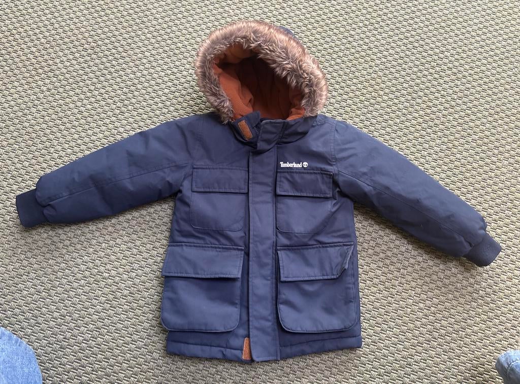 Timberland winterjas maat 108/116, Kinderen en Baby's, Ophalen of Verzenden, Gebruikt, Jongen of Meisje