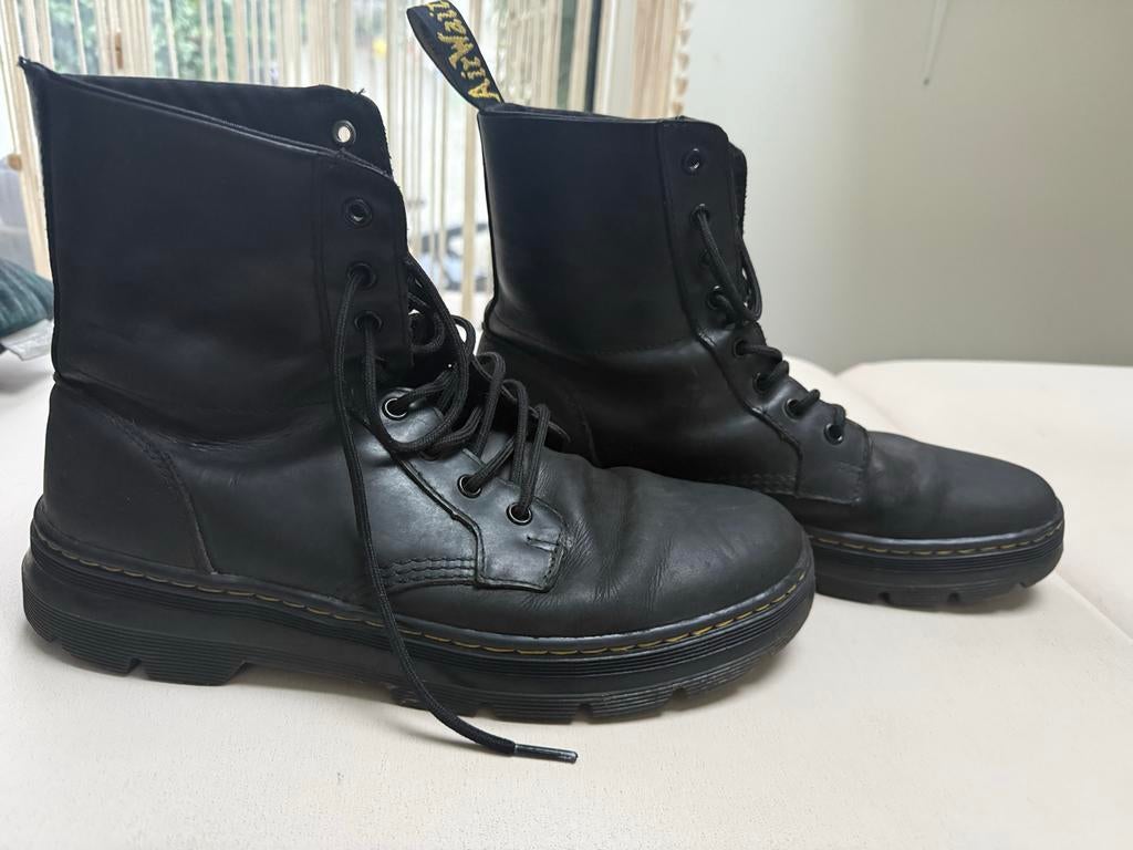 Dr. Martens Combs Tech Boots - Maat 45, Ophalen of Verzenden, Gedragen, Zwart, Lage of Enkellaarzen