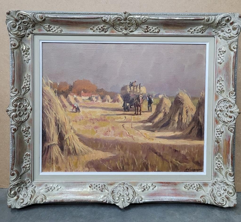 Piet VOLCKAERT, de oogst, Antiek en Kunst, Kunst | Schilderijen | Klassiek, Ophalen of Verzenden