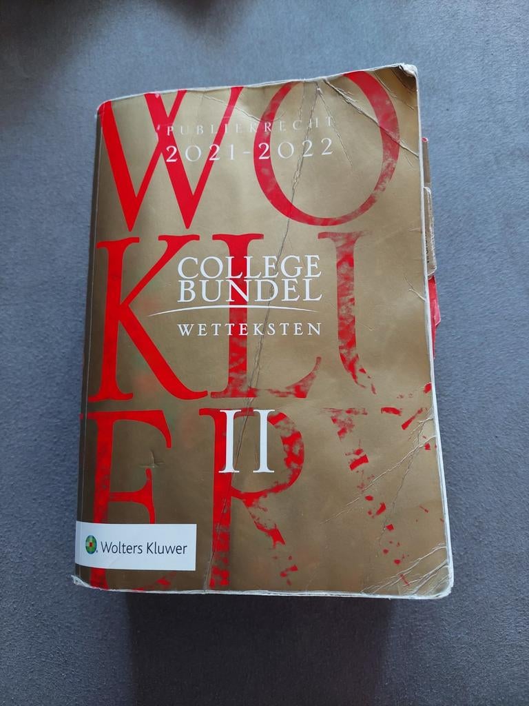Collegebundel 2 wetteksten publiekrecht 2021-2022, Ophalen of Verzenden, Gelezen