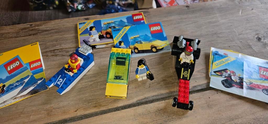 Legoland 6508, 6530, 6526 Racewagen, auto en boot, Ophalen of Verzenden, Gebruikt, Complete set, Lego