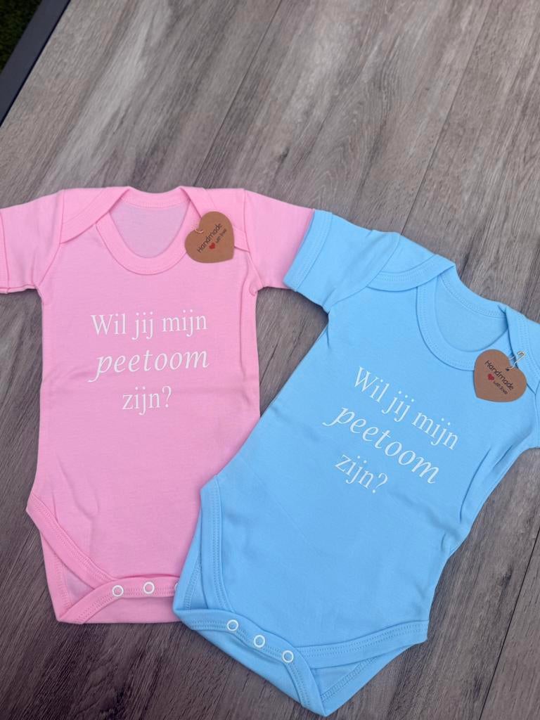 Bedrukte romper (wil jij mijn peetoom zijn), Ophalen of Verzenden, Nieuw, Jongetje of Meisje