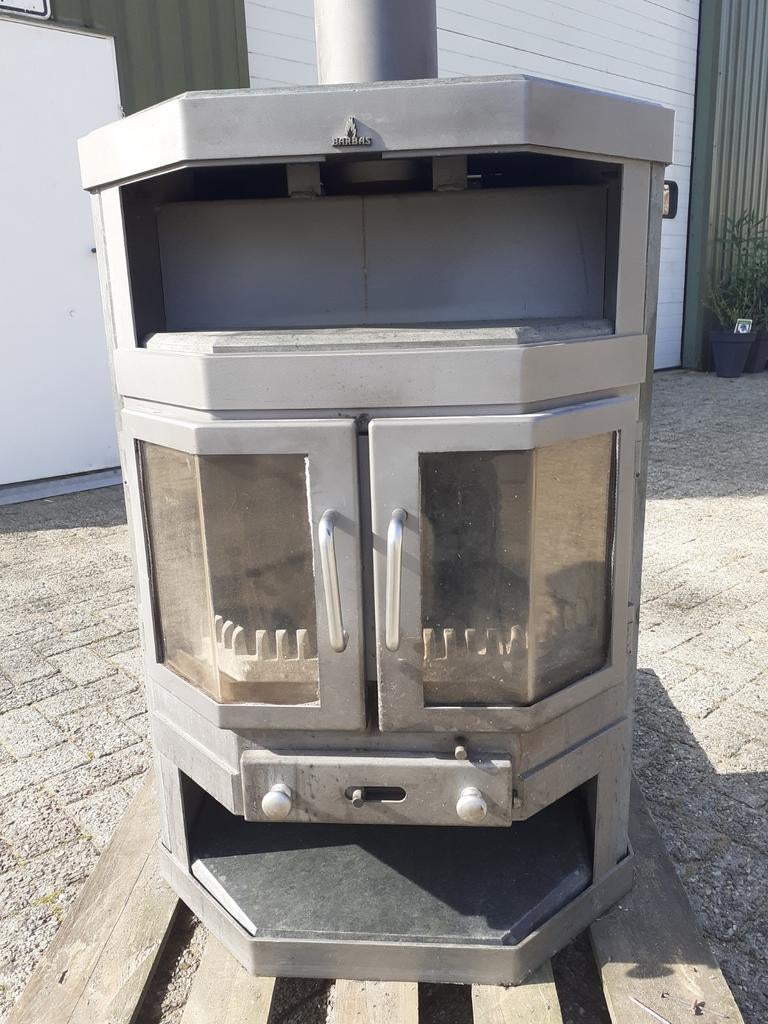 Houtkachel barbas met speksteen, Huis en Inrichting, Kachels, Ophalen of Verzenden, Gebruikt, Hout, Houtkachel