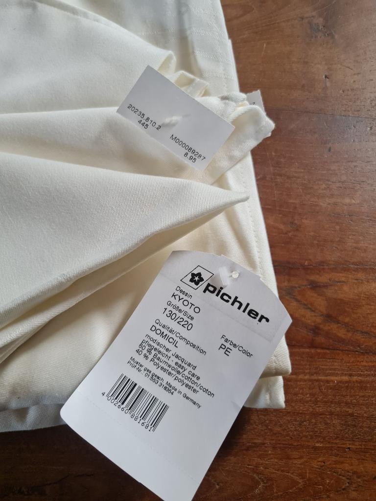 Nieuwe Pichler damast tafelkleed set met servetten, Ophalen of Verzenden, Nieuw, Wit, Tafelkleed of Tafelzeil