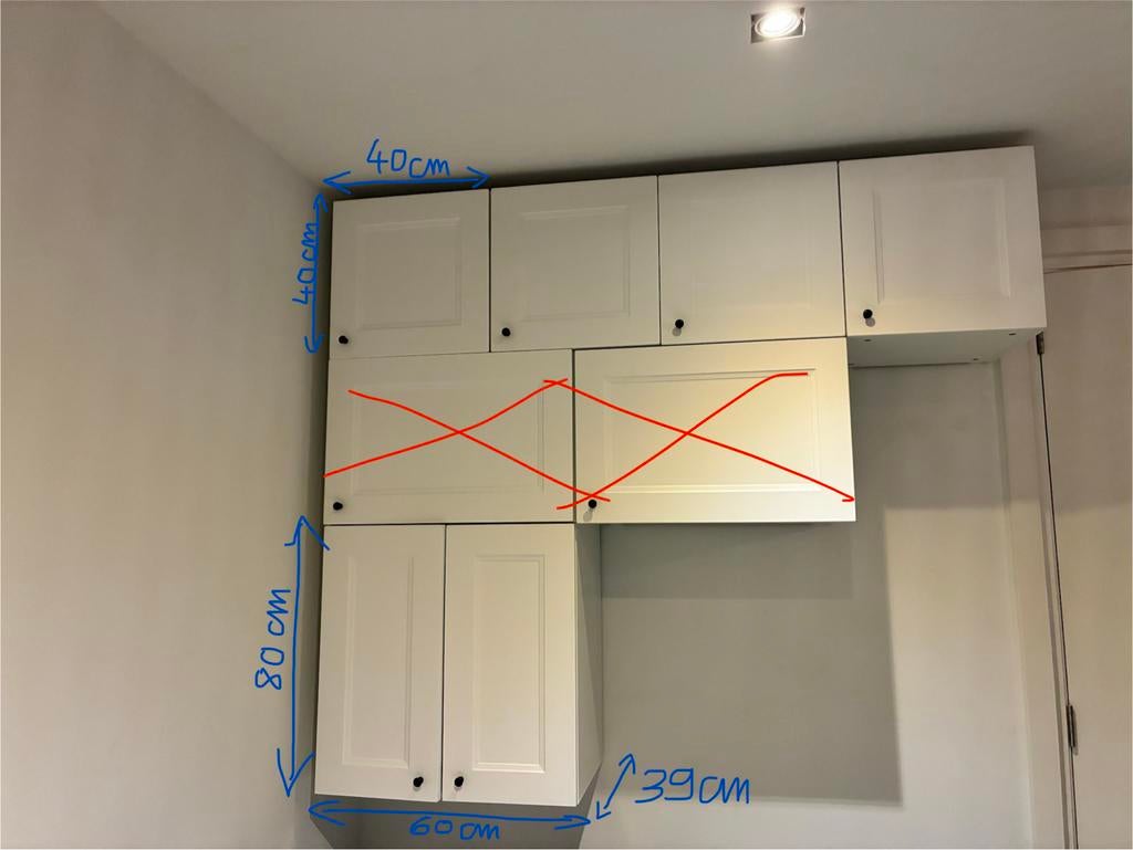Ikea METOD shelves with soft close doors, Ophalen, Zo goed als nieuw, Minder dan 150 cm, Minder dan 100 cm