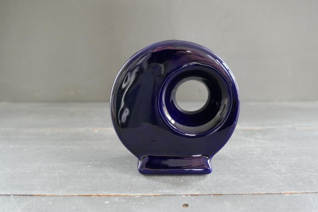 Vintage Afina Rijnsburg vaas kobalt blauw met gat, Verzenden