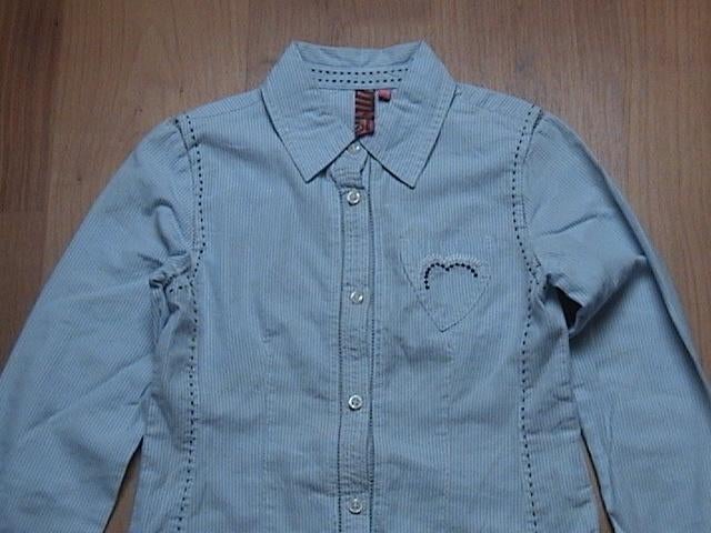 Jilly / jill / shoeby blauw / wit gestreepte blouse erg leuk, Kinderen en Baby's, Kinderkleding | Maat 122, Gebruikt, Meisje, Overhemd of Blouse