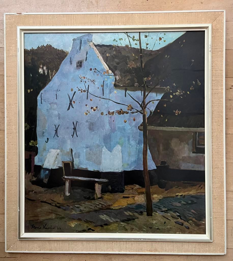 Ingelijste reproductie floris venster de witte muur, Ophalen