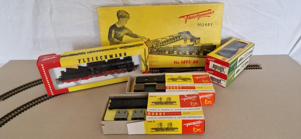 Fleischmann set 1495-4B en meer. Lees., Hobby en Vrije tijd, Modeltreinen | H0, Ophalen, Zo goed als nieuw, Gelijkstroom, Fleischmann