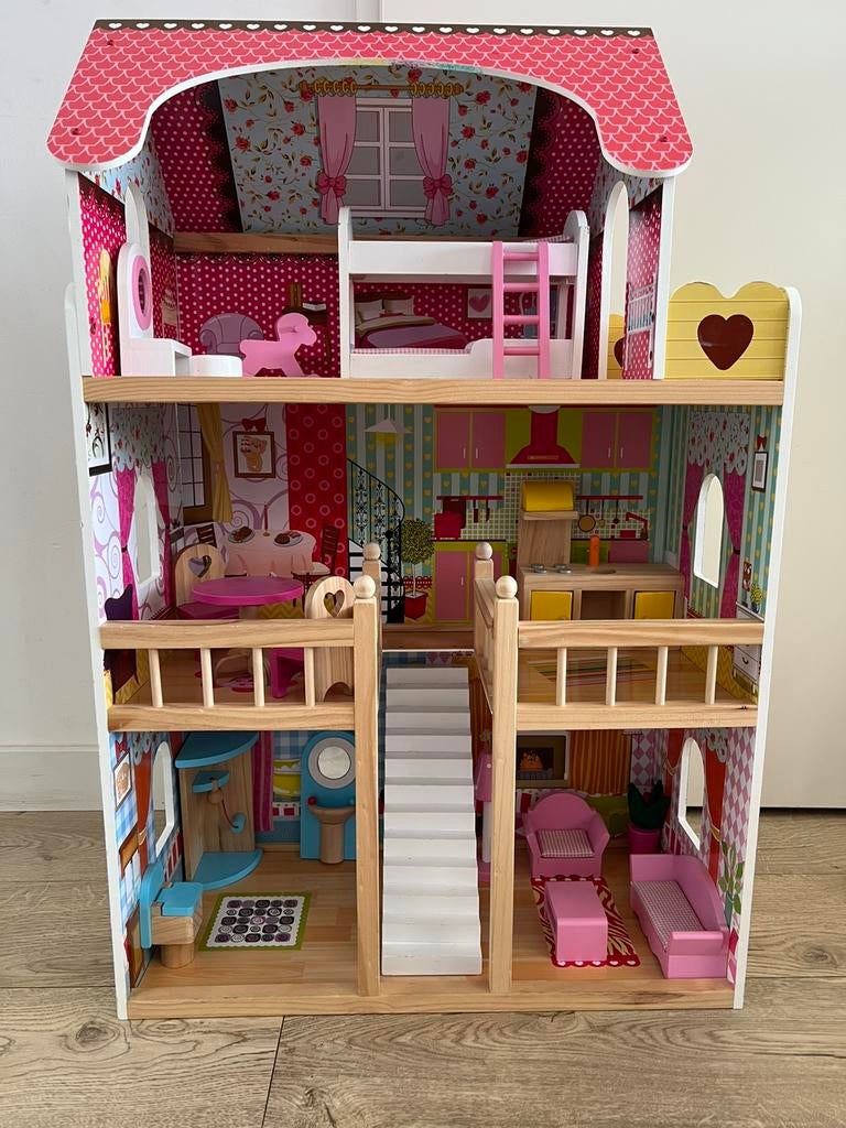 Superleuk poppenhuis van Bandits & Angels, Ophalen, Zo goed als nieuw, Poppenhuis