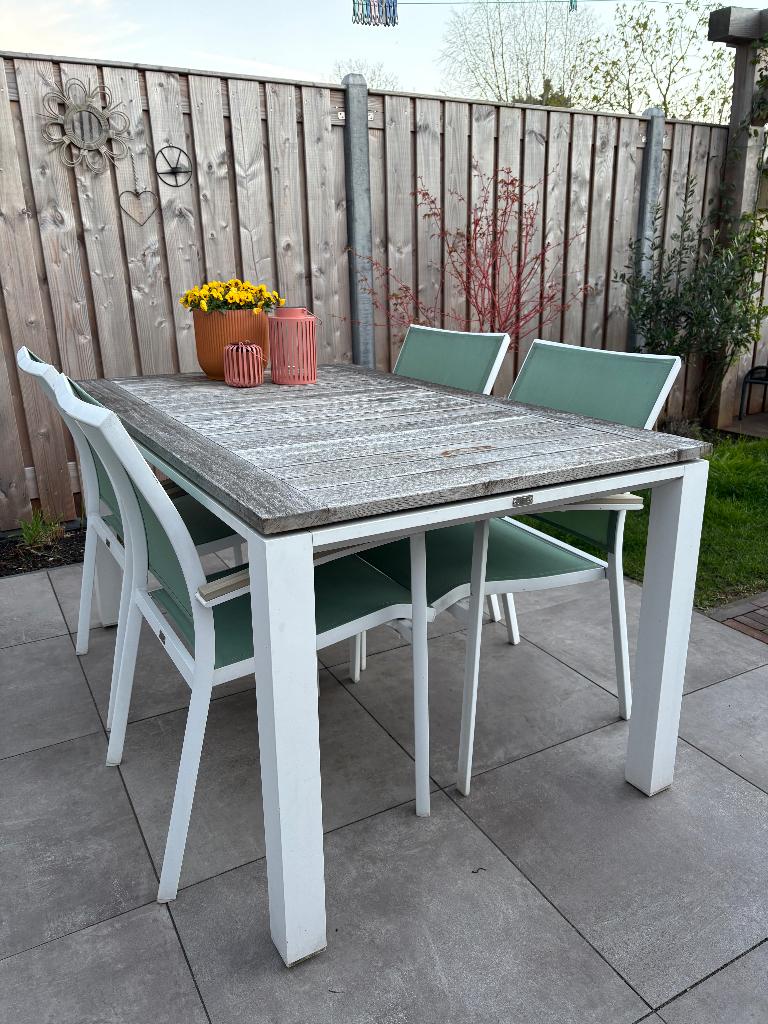 Tuintafel met stoelen van Buitenhof (nu Life Outdoor Living), Ophalen, 4 zitplaatsen, Gebruikt, Tuinset