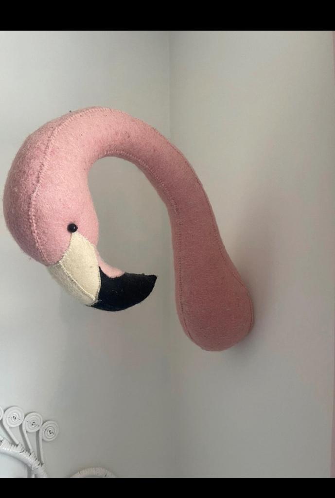 Flamingo muurdecoratie, Ophalen of Verzenden, Zo goed als nieuw, Wanddecoratie