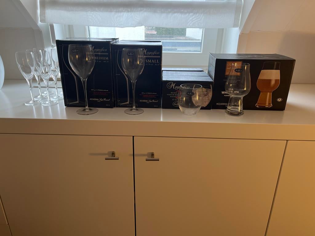 NIEUW Luigi Bormioli set glazen, Ophalen, Glas of Glazen, Nieuw, Glas
