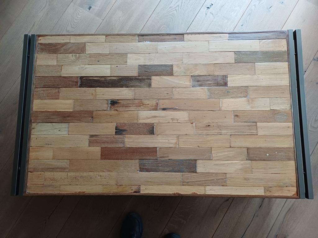Salontafel Industriële stijl originele D-Bodhi, Huis en Inrichting, Ophalen, 100 tot 150 cm, Original D-Bodhi, Teakhout