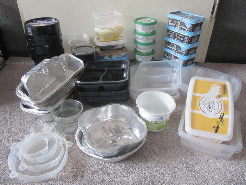 Partij plastic bakjes voor thuiskok, Ophalen of Verzenden, Gebruikt
