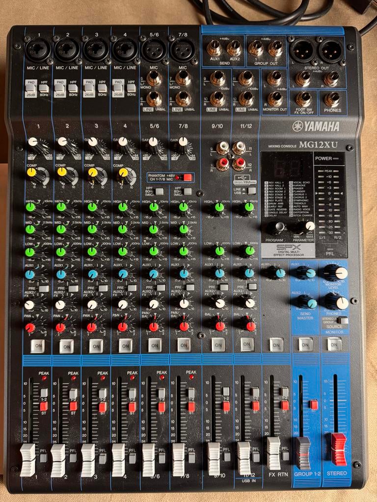 Yamaha MG12XU mengpaneel nieuw, Muziek en Instrumenten, Mengpanelen, Ophalen of Verzenden, Nieuw, 10 tot 20 kanalen, Microfooningang