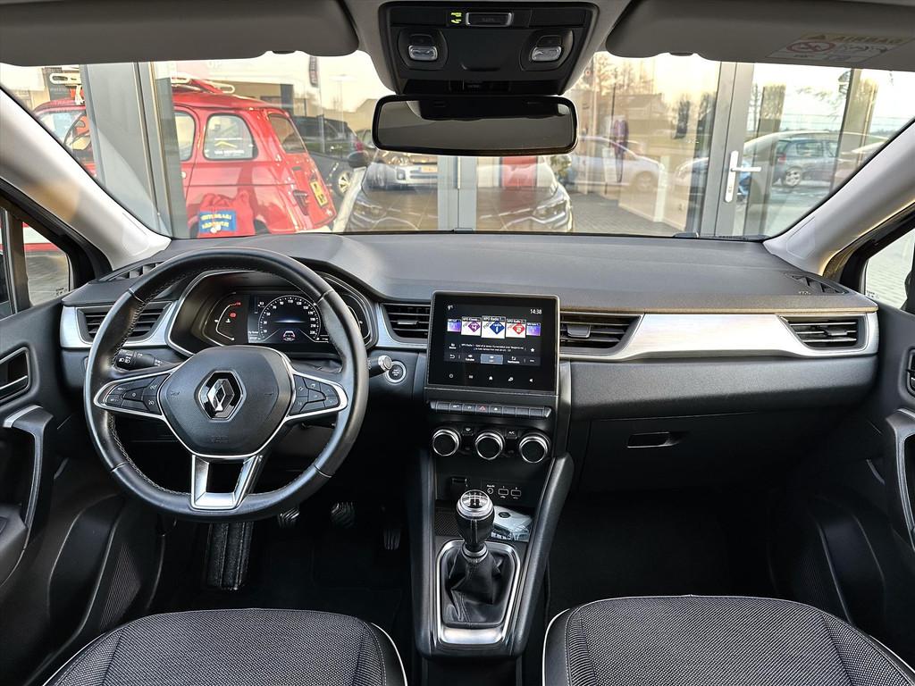 RENAULT Captur TCe 101pk Intens | Trekh. | Apple Carplay | K, Gebruikt, 1165 kg, Leder en Stof, Zwart