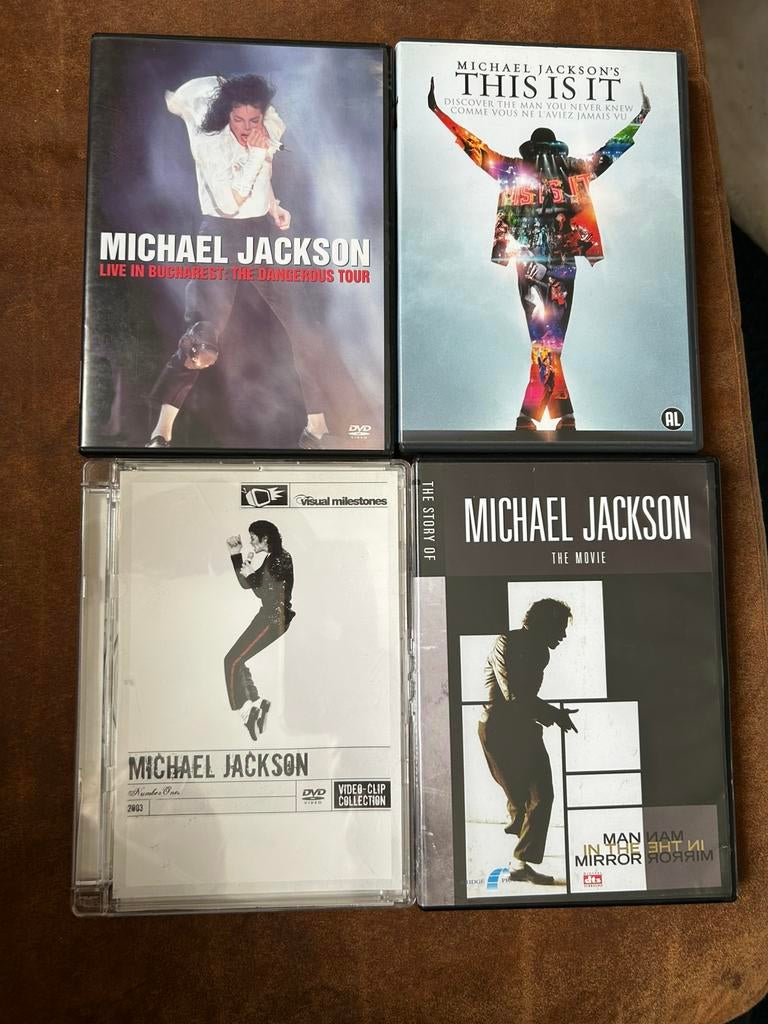 4 x michael Jackson dvd, Alle leeftijden, Ophalen of Verzenden, Zo goed als nieuw