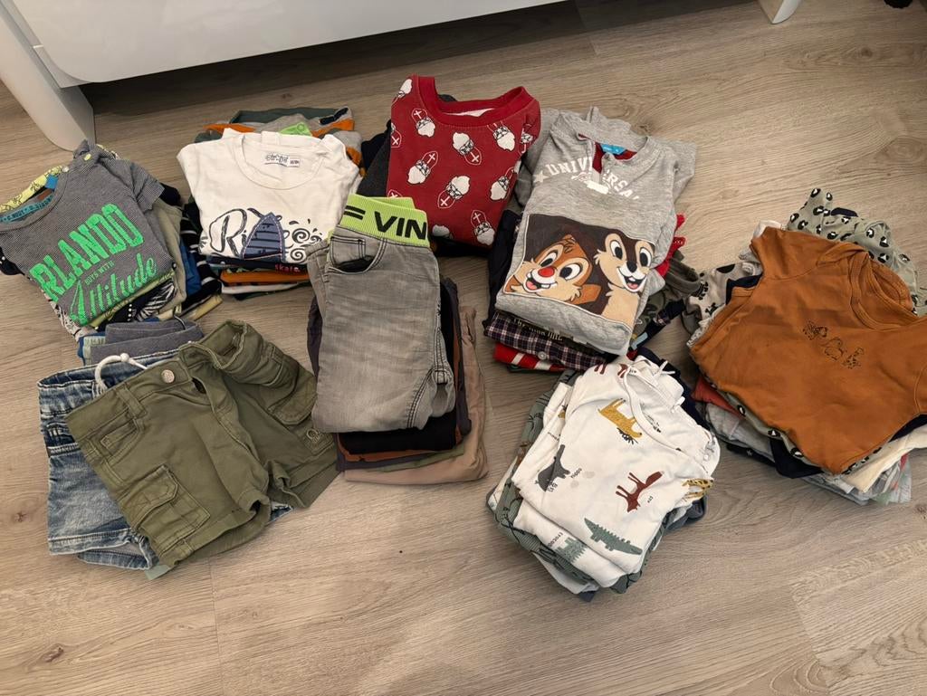 Groot kledingpakket jongens maat 86/92 (69 items), Ophalen of Verzenden, Gebruikt, Maat 86