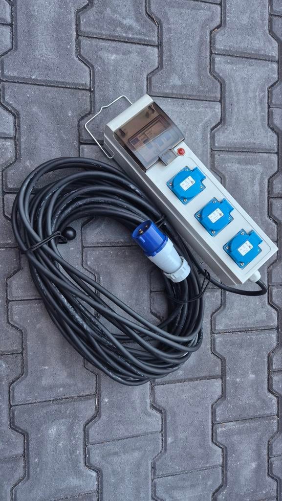 Stroomunit met aardlekschakelaar voor tent/vouwwagen, Caravans en Kamperen, Ophalen of Verzenden