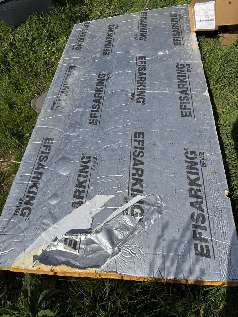 PIR isolatieplaten 12 cm dik - restanten vloerisolatie, Doe-het-zelf en Verbouw, Isolatie en Afdichting, Ophalen, Gebruikt, 12 cm of meer