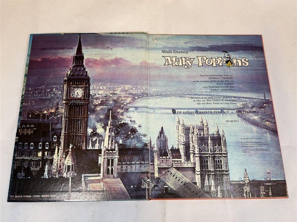 Walt Disney's Mary Poppins [1966] — Vintage Prentenboek, Ophalen of Verzenden, Gelezen