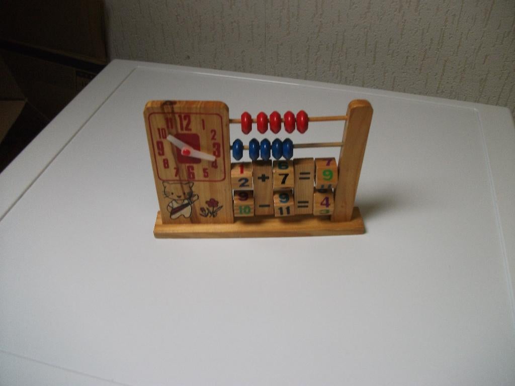 Speelklokje met telraam poesje, Ophalen of Verzenden, Gebruikt