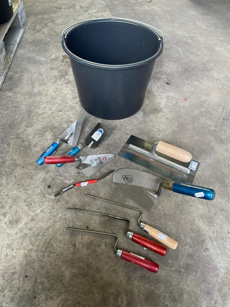 Nieuw 10 delige metsel-/stukadoorsset oa Schwan en Jung, Doe-het-zelf en Verbouw, Gereedschap | Handgereedschap, Ophalen of Verzenden